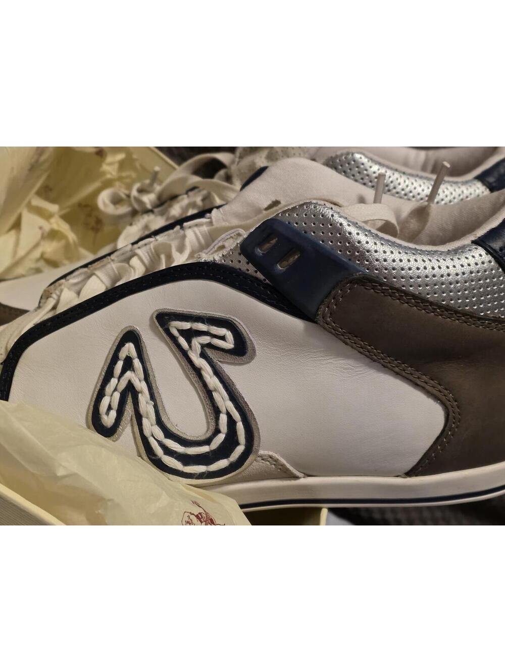 Mens True Religion high top sneakers size 9.5  colors white Grey and navy